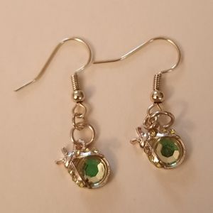 Light Green Lady Bug Earrings